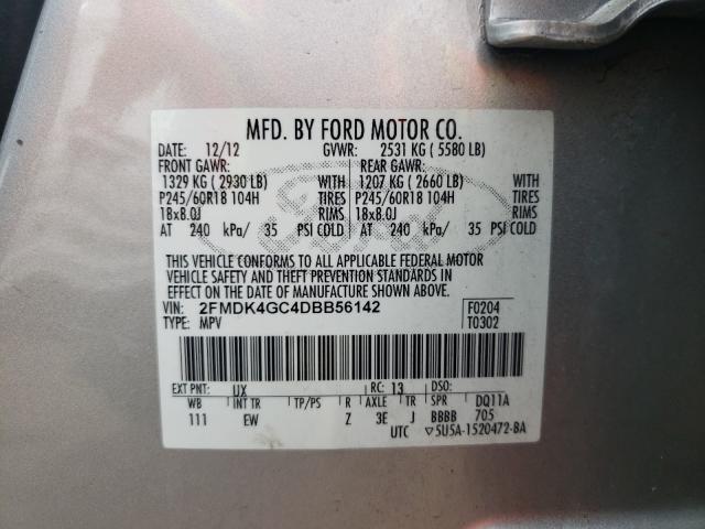 Photo 10 from auction – 2013 FORD EDGE SE with VIN 2FMDK4GC4DBB56142
