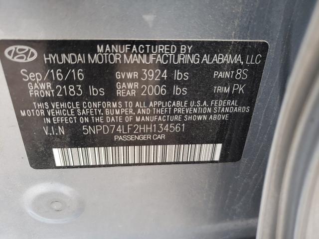 Photo 10 from auction – 2017 HYUNDAI ELANTRA SE with VIN 5NPD74LF2HH134561