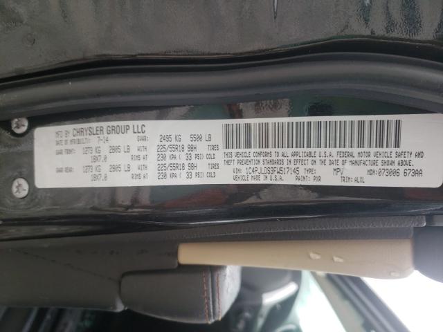 Photo 10 from auction – 2015 JEEP CHEROKEE L with VIN 1C4PJLDS3FW517145
