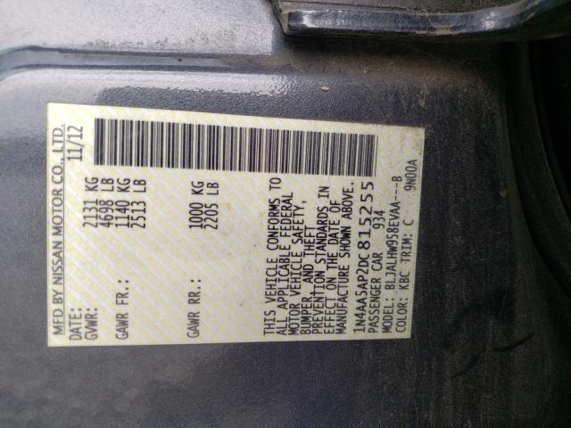 Zdjęcie 10 z aukcji – 2013 NISSAN MAXIMA S z VIN 1N4AA5AP2DC815255