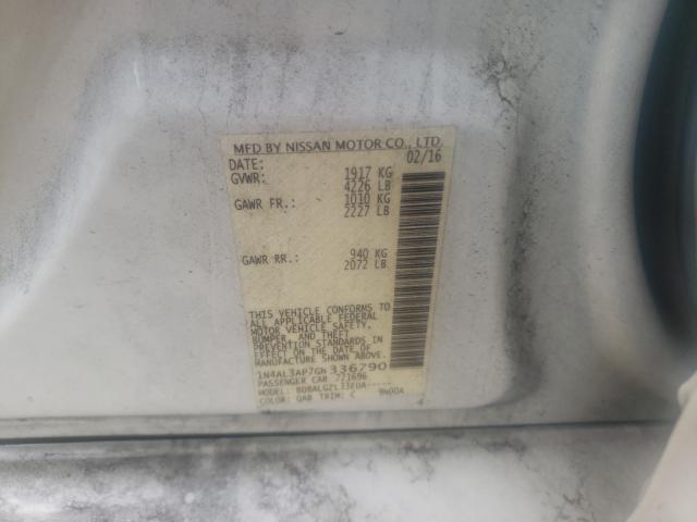 Photo 10 from auction – 2016 NISSAN ALTIMA 2.5 with VIN 1N4AL3AP7GN336790