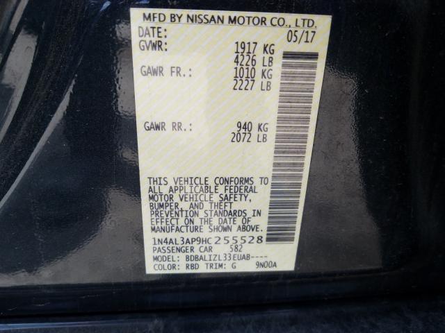 Photo 10 from auction – 2017 NISSAN ALTIMA 2.5 with VIN 1N4AL3AP9HC255528