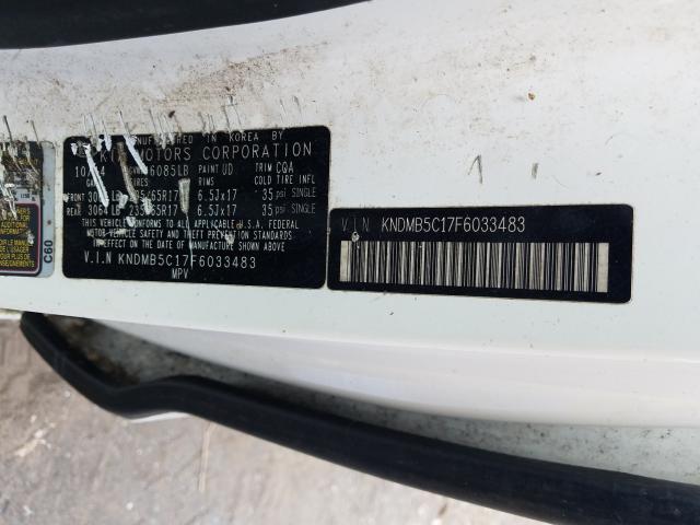 Photo 10 from auction – 2015 KIA SEDONA LX with VIN KNDMB5C17F6033483