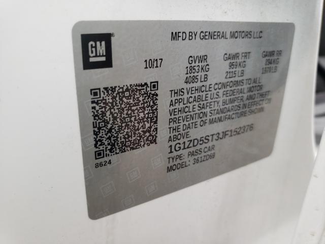 Photo 10 from auction – 2018 CHEVROLET MALIBU LT with VIN 1G1ZD5ST3JF152376