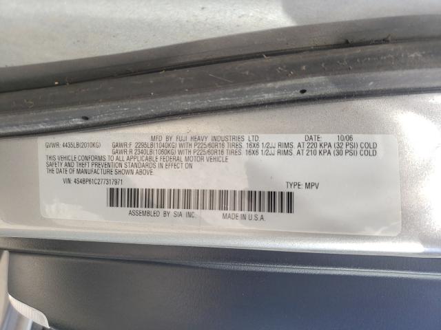 Photo 10 from auction – 2007 SUBARU LEGACY OUT with VIN 4S4BP61C277317971