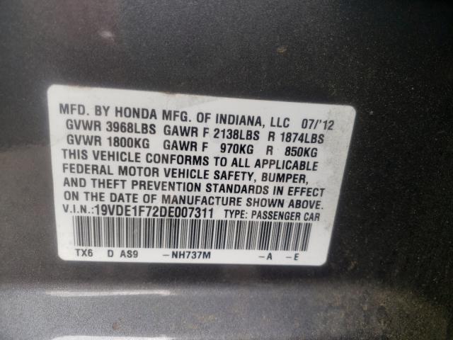 Photo 10 from auction – 2013 ACURA ILX 20 TEC with VIN 19VDE1F72DE007311