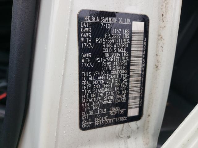 Photo 10 from auction – 2012 NISSAN JUKE S with VIN JN8AF5MV4CT126732
