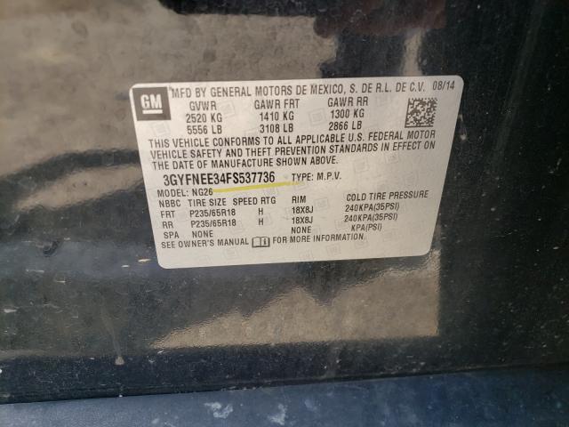 Photo 10 from auction – 2015 CADILLAC SRX LUXURY with VIN 3GYFNEE34FS537736