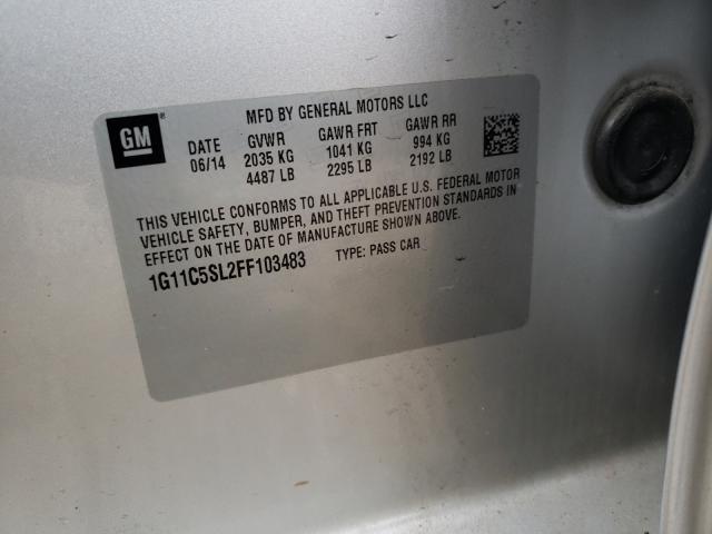 Photo 10 from auction – 2015 CHEVROLET MALIBU 1LT with VIN 1G11C5SL2FF103483