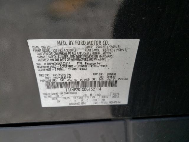 Photo 10 from auction – 2013 FORD TAURUS SHO with VIN 1FAHP2KTXDG152114
