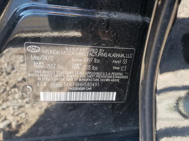 Photo 10 from auction – 2017 HYUNDAI SONATA SPO with VIN 5NPE34AF8HH580491
