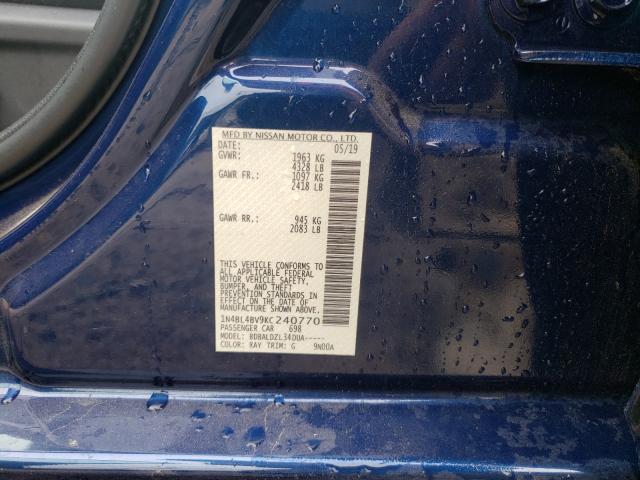 Photo 10 from auction – 2019 NISSAN ALTIMA S with VIN 1N4BL4BV9KC240770