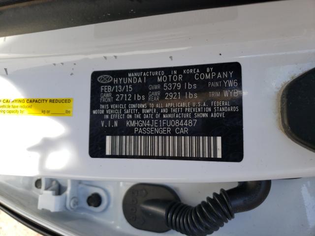 Photo 10 from auction – 2015 HYUNDAI GENESIS 3. with VIN KMHGN4JE1FU084487
