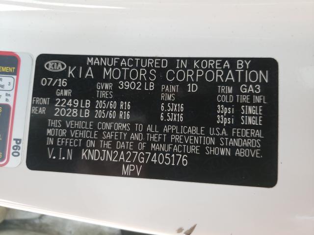 Photo 10 from auction – 2016 KIA SOUL with VIN KNDJN2A27G7405176
