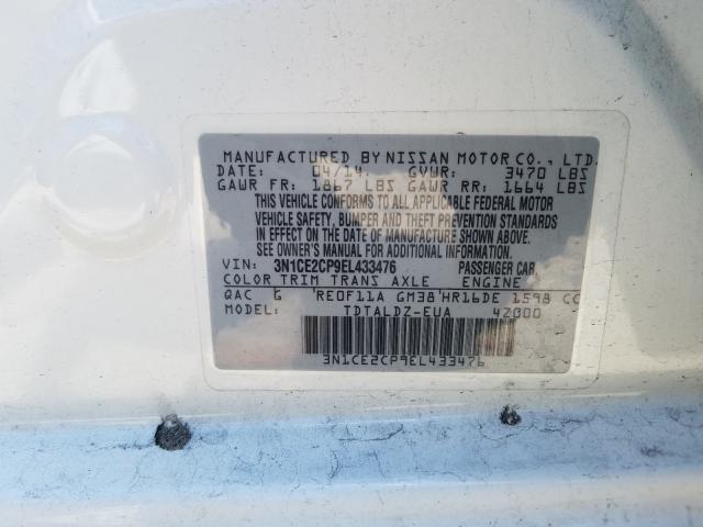 Photo 10 from auction – 2014 NISSAN VERSA NOTE with VIN 3N1CE2CP9EL433476