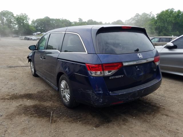 Photo 3 from auction – 2014 HONDA ODYSSEY LX with VIN 5FNRL5H29EB001674