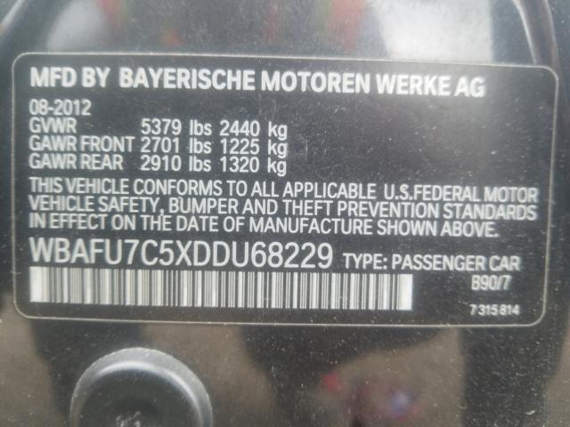 Photo 10 from auction – 2013 BMW 535 XI with VIN WBAFU7C5XDDU68229