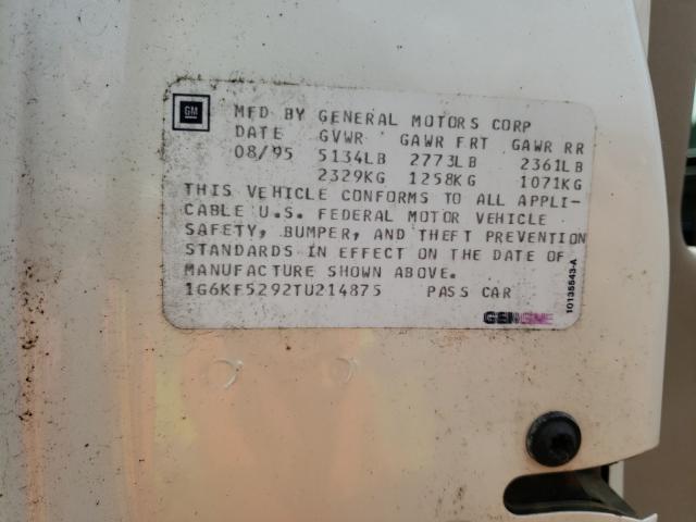 Photo 10 from auction – 1996 CADILLAC DEVILLE CO with VIN 1G6KF5292TU214875