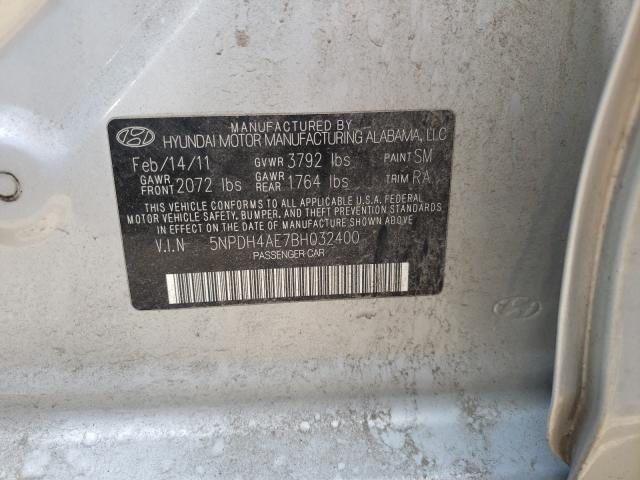 Photo 10 from auction – 2011 HYUNDAI ELANTRA GL with VIN 5NPDH4AE7BH032400