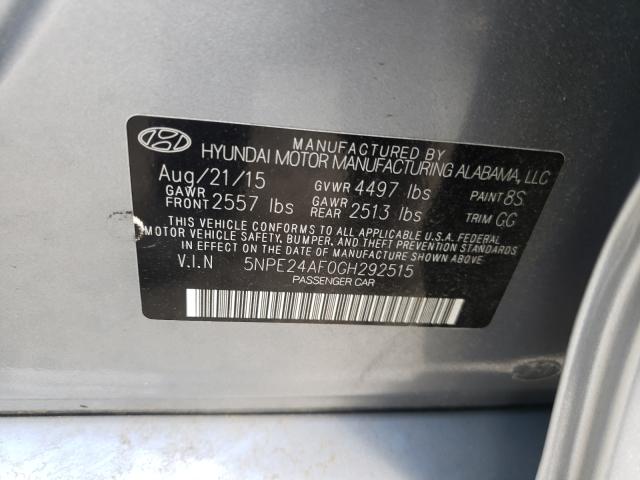 Photo 10 from auction – 2016 HYUNDAI SONATA SE with VIN 5NPE24AF0GH292515