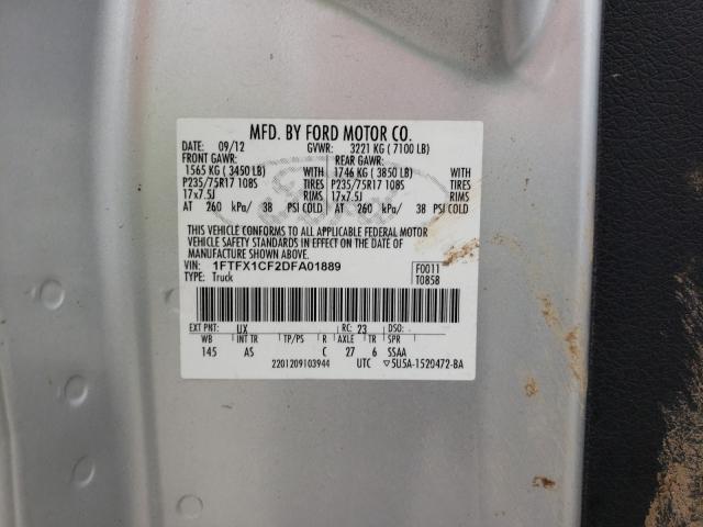 Photo 10 from auction – 2013 FORD F150 SUPER with VIN 1FTFX1CF2DFA01889