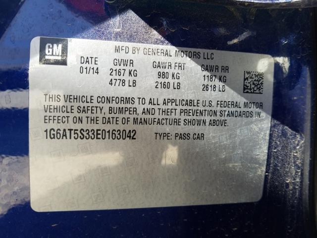 Photo 10 from auction – 2014 CADILLAC CTS PREMIU with VIN 1G6AT5S33E0163042