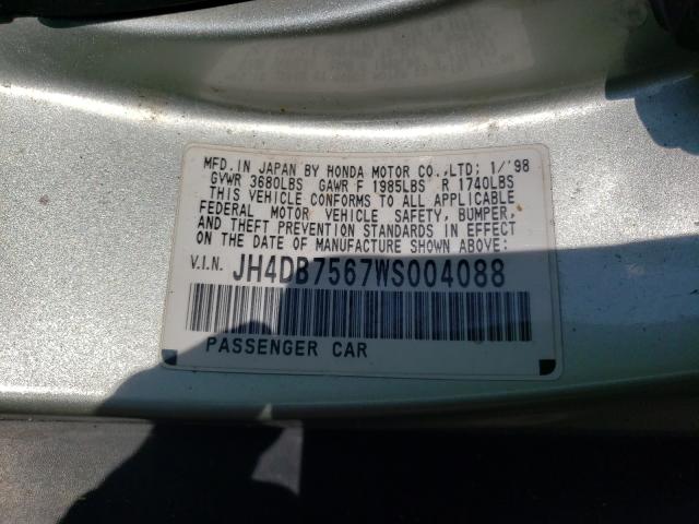 Photo 10 from auction – 1998 ACURA INTEGRA GS with VIN JH4DB7567WS004088