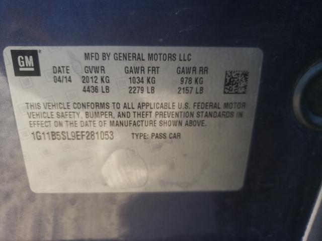 Photo 10 from auction – 2014 CHEVROLET MALIBU LS with VIN 1G11B5SL9EF281053