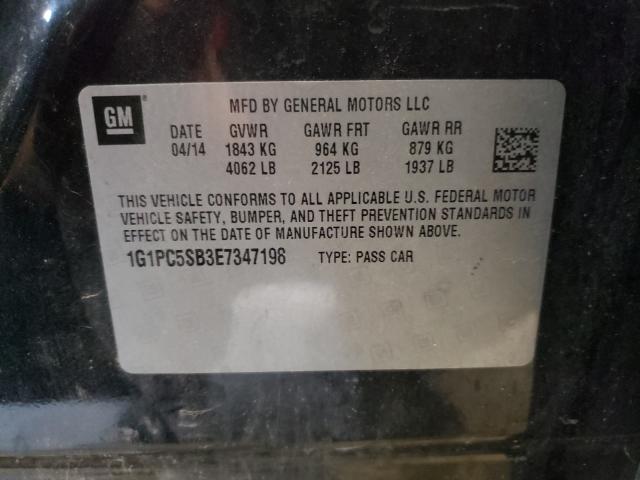 Photo 10 from auction – 2014 CHEVROLET CRUZE LT with VIN 1G1PC5SB3E7347198