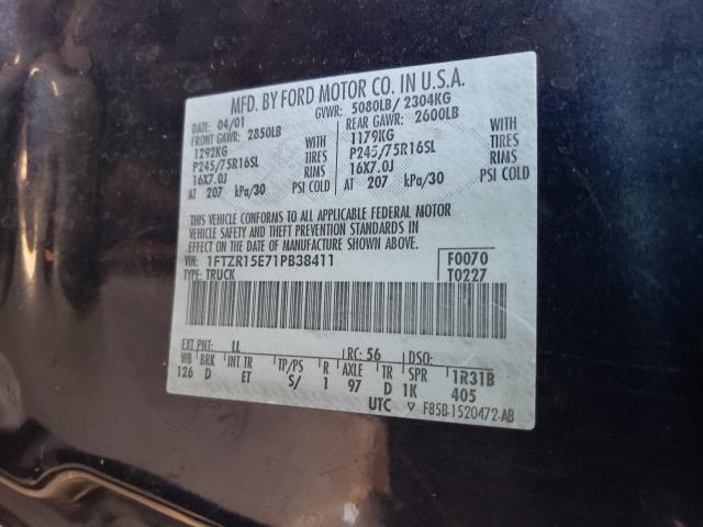 Photo 10 from auction – 2001 FORD RANGER SUP with VIN 1FTZR15E71PB38411