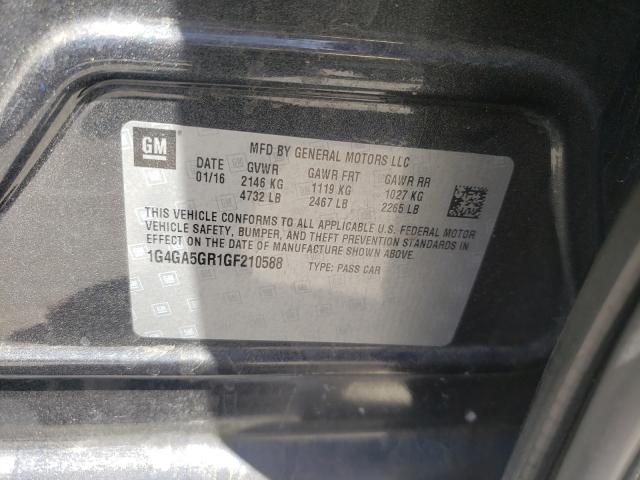 Photo 10 from auction – 2016 BUICK LACROSSE with VIN 1G4GA5GR1GF210588