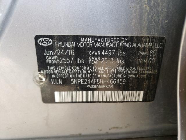 Photo 10 from auction – 2017 HYUNDAI SONATA SE with VIN 5NPE24AF8HH466459