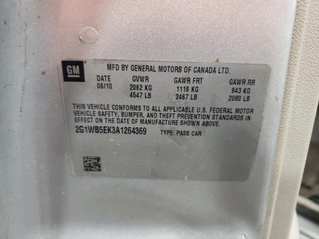 Photo 10 from auction – 2010 CHEVROLET IMPALA LT with VIN 2G1WB5EK3A1264369