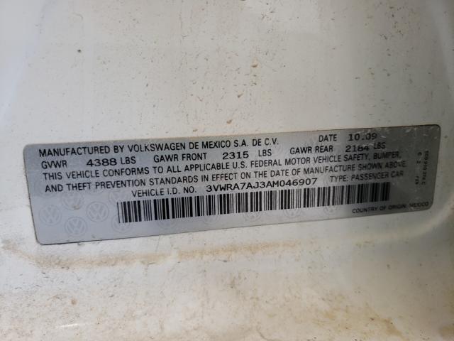 Photo 10 from auction – 2010 VOLKSWAGEN JETTA WOLF with VIN 3VWRA7AJ3AM046907