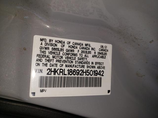 Photo 10 from auction – 2002 HONDA ODYSSEY EX with VIN 2HKRL18692H501942
