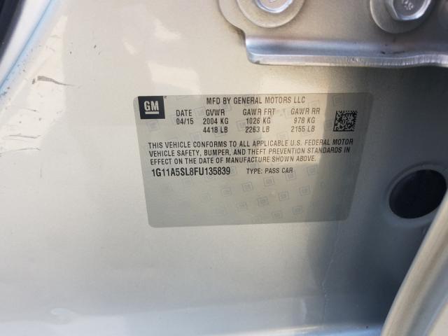 Photo 10 from auction – 2015 CHEVROLET MALIBU LS with VIN 1G11A5SL8FU135839