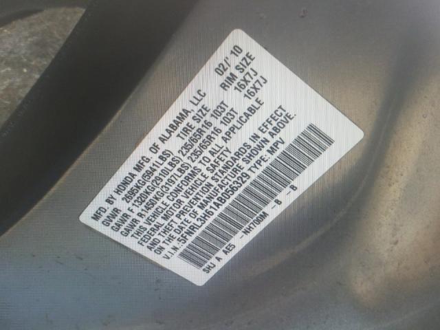 Photo 10 from auction – 2010 HONDA ODYSSEY EX with VIN 5FNRL3H61AB056329