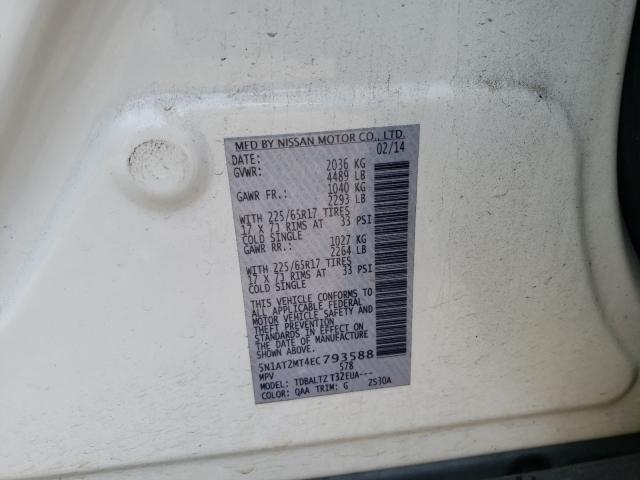 Photo 10 from auction – 2014 NISSAN ROGUE S with VIN 5N1AT2MT4EC793588
