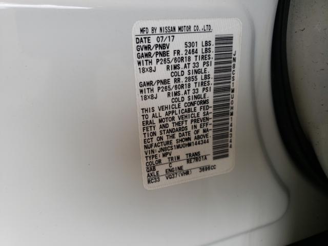 Photo 10 from auction – 2017 INFINITI QX70 with VIN JN8CS1MU0HM144344