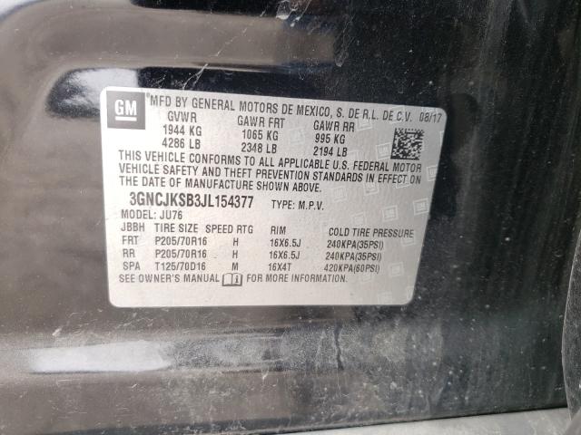 Photo 10 from auction – 2018 CHEVROLET TRAX LS with VIN 3GNCJKSB3JL154377