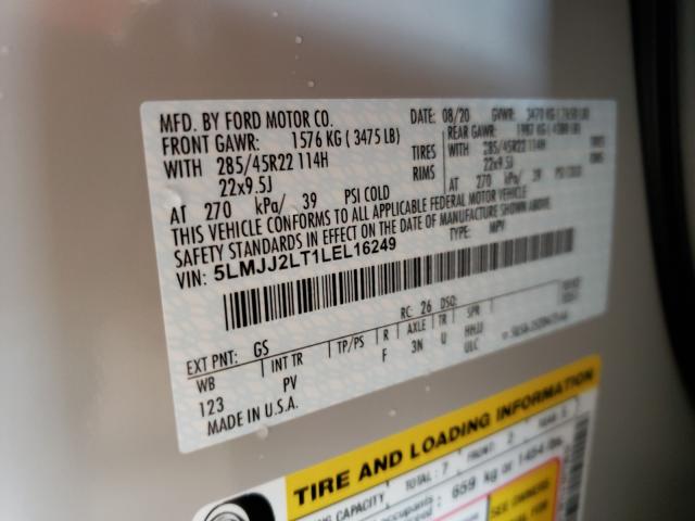 Photo 10 from auction – 2020 LINCOLN NAVIGATOR with VIN 5LMJJ2LT1LEL16249