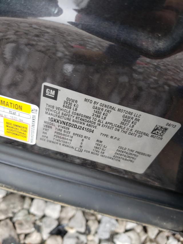 Photo 10 from auction – 2013 GMC ACADIA SLE with VIN 1GKKVNED2DJ241694