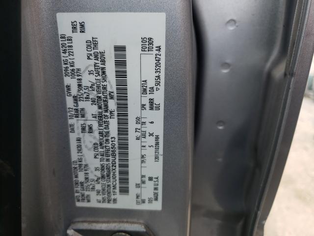 Photo 10 from auction – 2013 FORD ESCAPE SEL with VIN 1FMCU0HX2DUB65013
