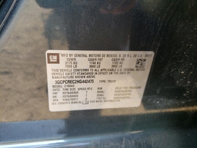 Photo 10 from auction – 2017 CHEVROLET SILVERADO with VIN 3GCPCREC2HG442475