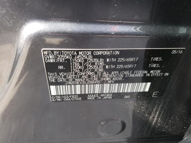 Photo 10 from auction – 2016 TOYOTA RAV4 LE with VIN JTMZFREV3GJ088495
