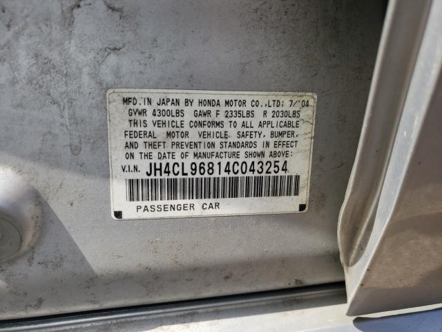 Photo 10 from auction – 2004 ACURA TSX with VIN JH4CL96814C043254