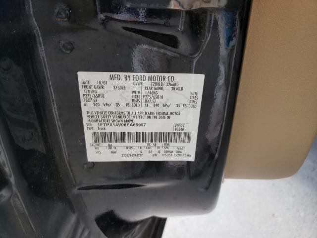 Photo 10 from auction – 2008 FORD F150 with VIN 1FTPX14V08FA66997