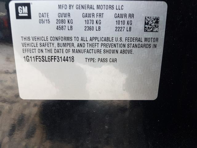 Photo 10 from auction – 2015 CHEVROLET MALIBU LTZ with VIN 1G11F5SL6FF314418