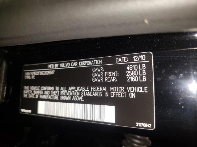 Photo 10 from auction – 2012 VOLVO S60 T5 with VIN YV1622FS6C2026517