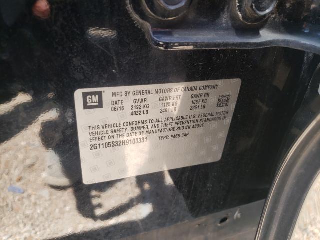 Photo 10 from auction – 2017 CHEVROLET IMPALA LT with VIN 2G1105S32H9100331